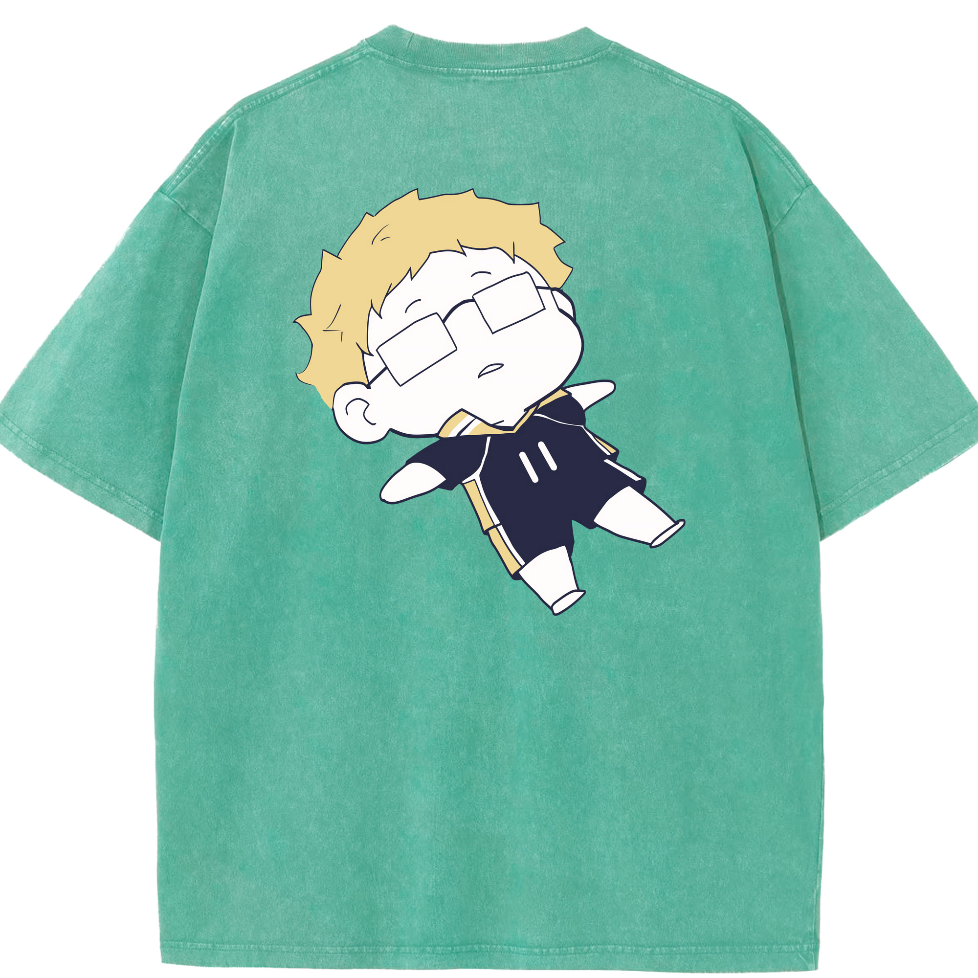 （画像用） ハイキュー!! Haikyu!! 綿100% ヴィンテージ風 半袖Tシャツ（背面プリント）